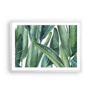 Poster in einem weißen Rahmen - An und für sich Grün - 70x50 cm