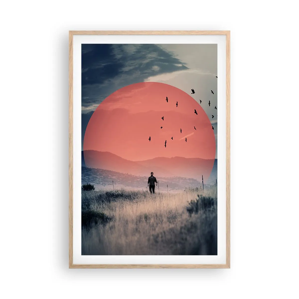 Poster in einem Rahmen aus heller Eiche - In eigenen Elementen - 61x91 cm