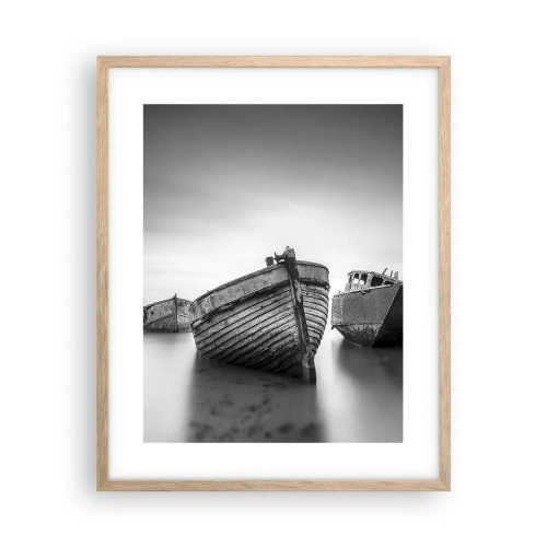 Poster in einem Rahmen aus heller Eiche - Nur Erinnerungen ... - 40x50 cm