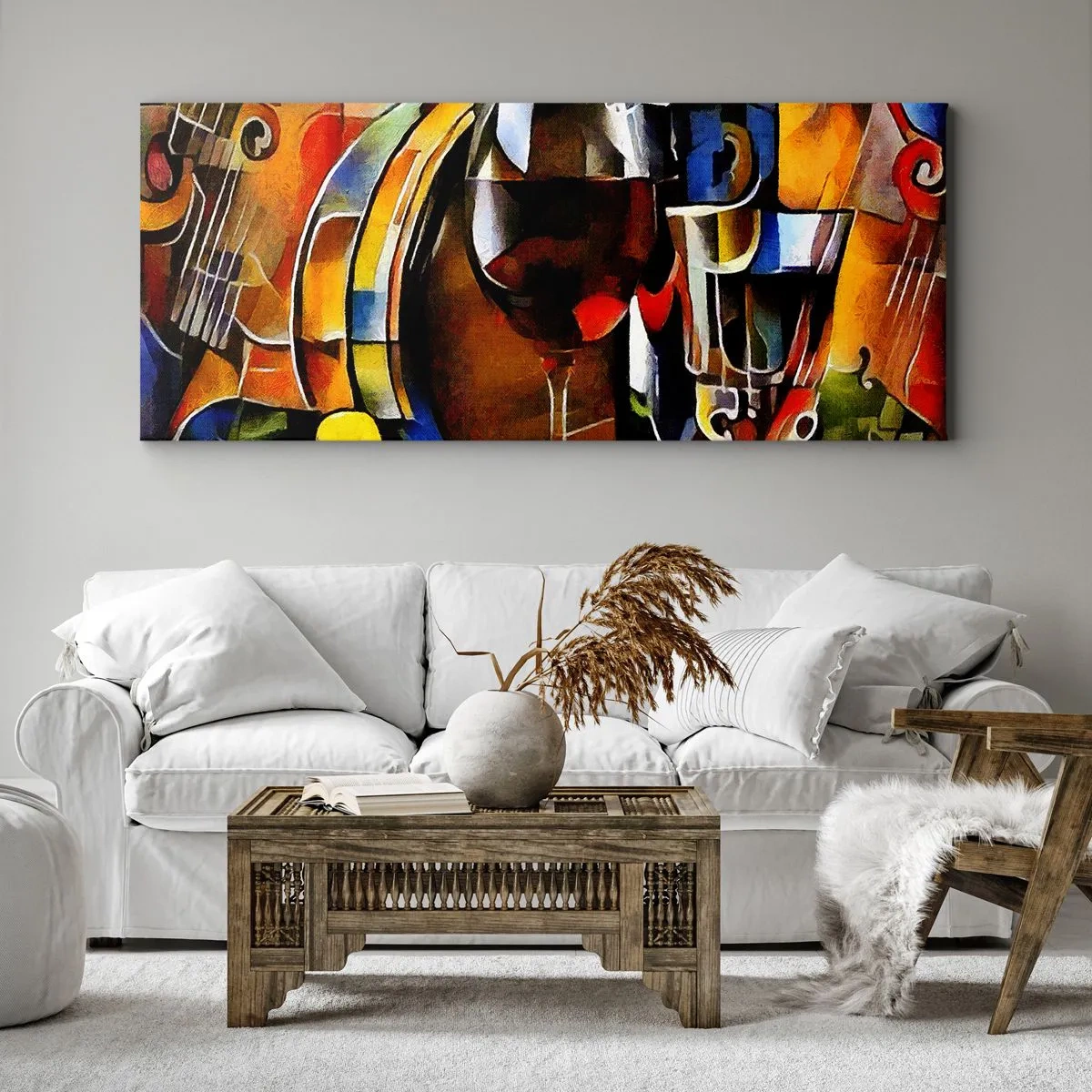 Bild auf Leinwand - Leinwandbild - Und die Welt nimmt Farben an - 90x30 cm