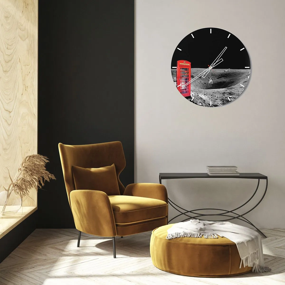 Wanduhr - Glasuhr - Ein kosmischer Witz - 40x40 cm