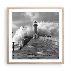 Poster in einem Rahmen aus heller Eiche - Furchtlos - 60x60 cm