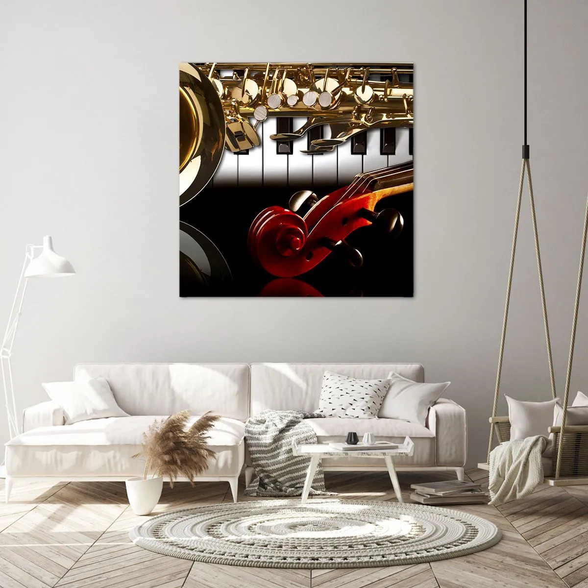 Bild auf Leinwand - Leinwandbild - Blech, Holz und Elfenbein - 50x50 cm