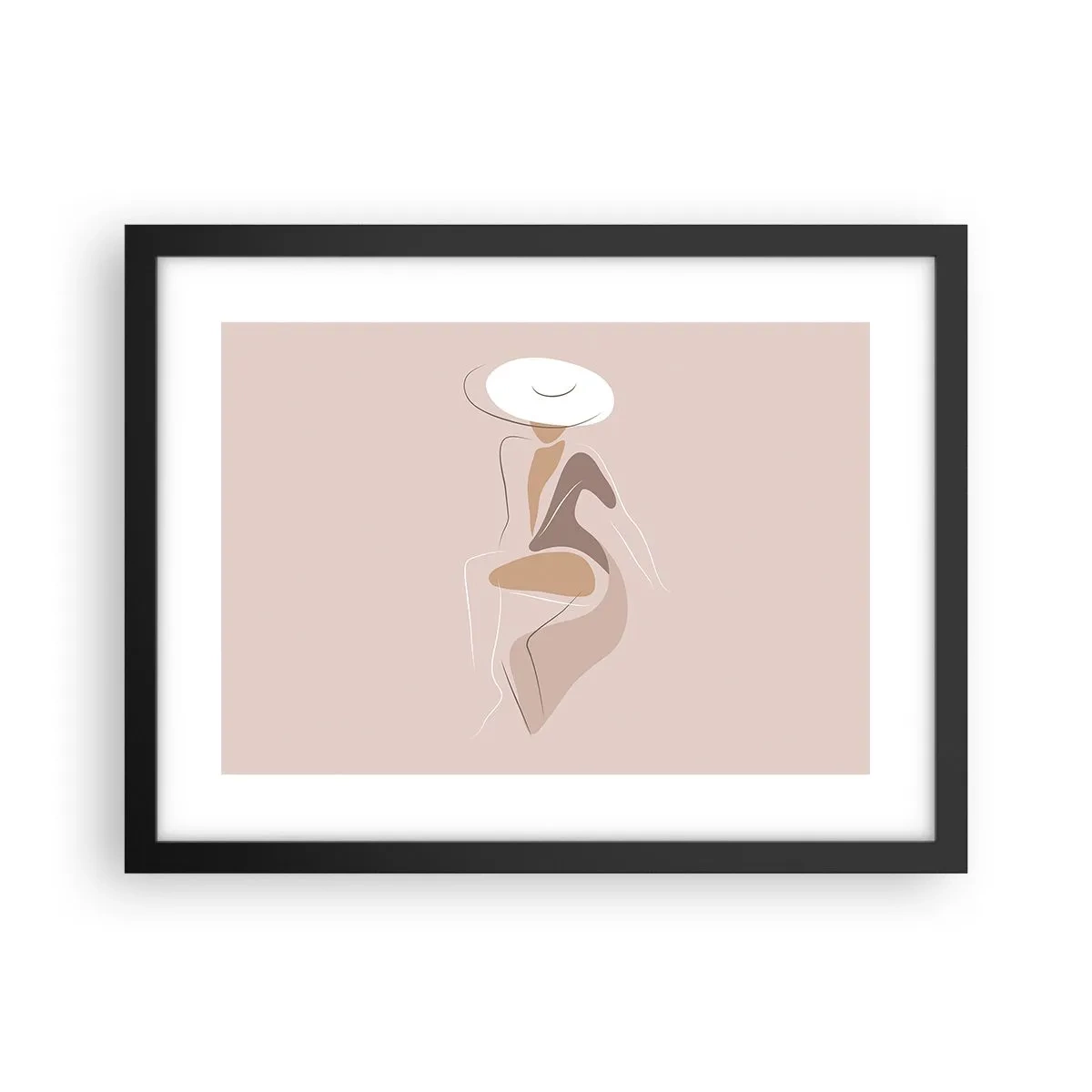 Poster in einem schwarzem Rahmen - Eine Dame sein - 40x30 cm