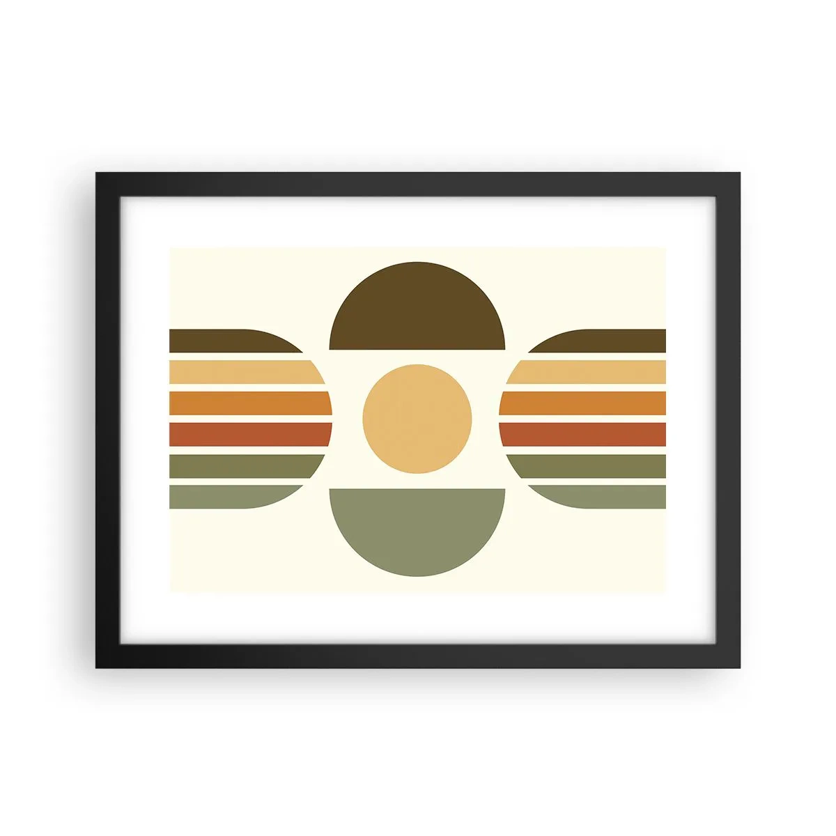 Poster in einem schwarzem Rahmen - In Erdtönen - 40x30 cm