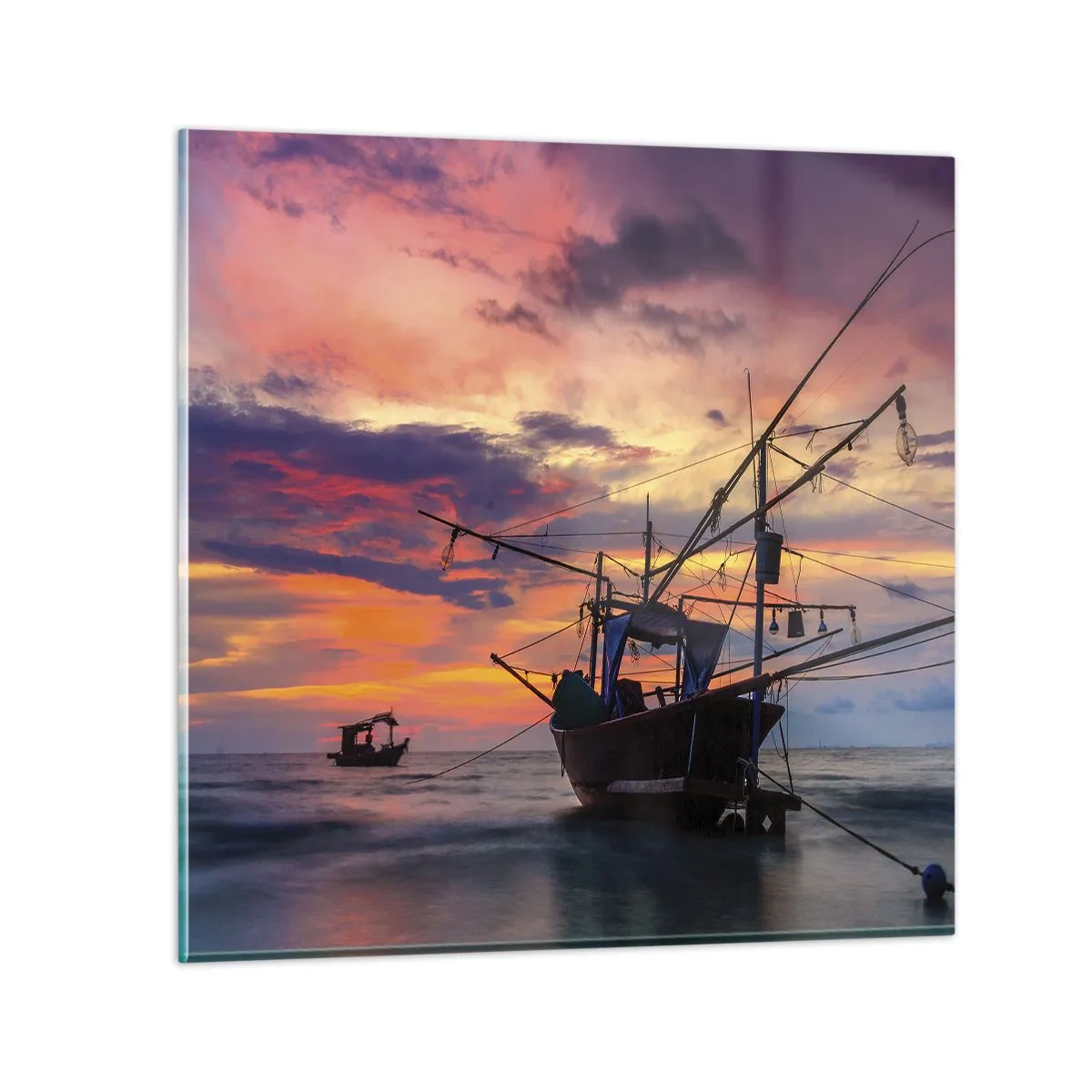 Glasbild - Bild auf glas - Exotischer Abend - 30x30 cm