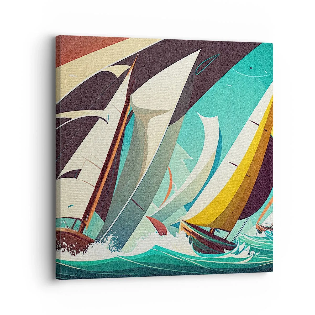 Bild auf Leinwand - Leinwandbild - Viel Glück mit den Elementen - 30x30 cm