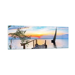 Glasbild - Bild auf glas - Guten Abend - 90x30 cm