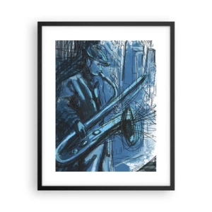 Poster in einem schwarzem Rahmen - Urbane Rhapsodie - 40x50 cm