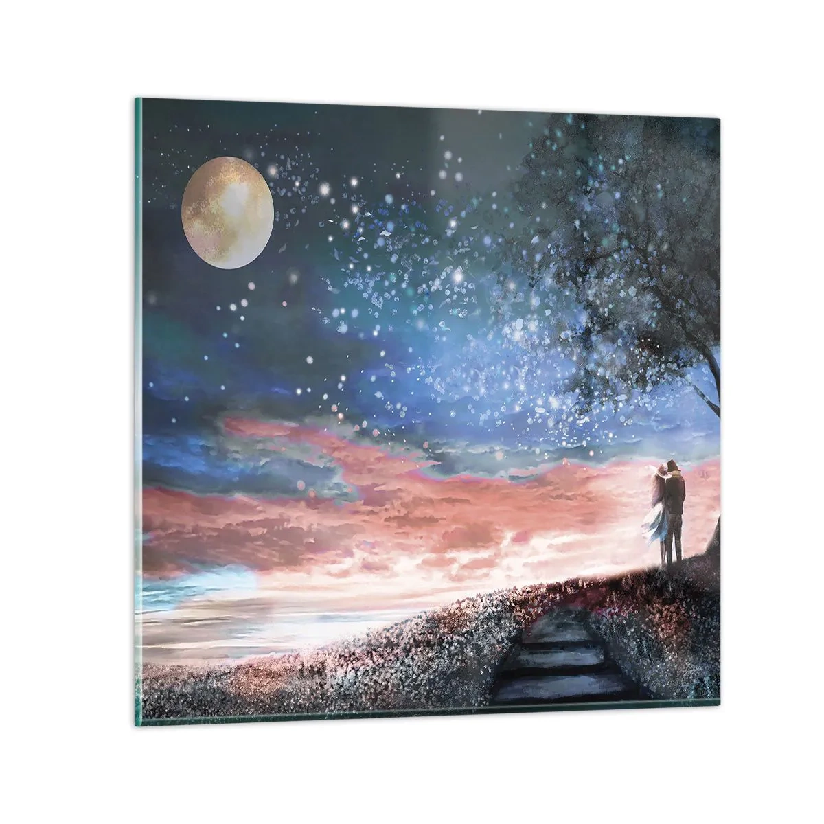 Glasbild - Bild auf glas - Ein sternenklares Spektakel - 30x30 cm