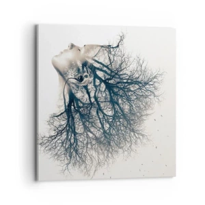 Bild auf Leinwand - Leinwandbild - Dem Rauschen der Bäume lauschen - 70x70 cm