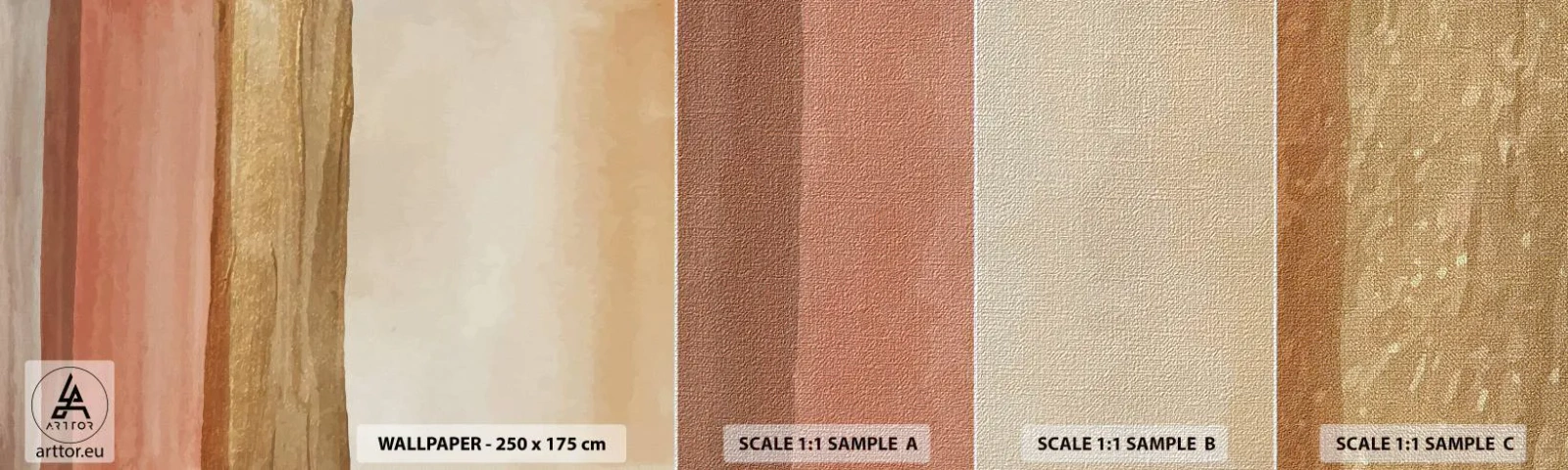 Fototapeten Muster Premium Canvas - Vertikale Komposition - Abstraktion, Stück, Moderne Kunst. - 100x30 cm