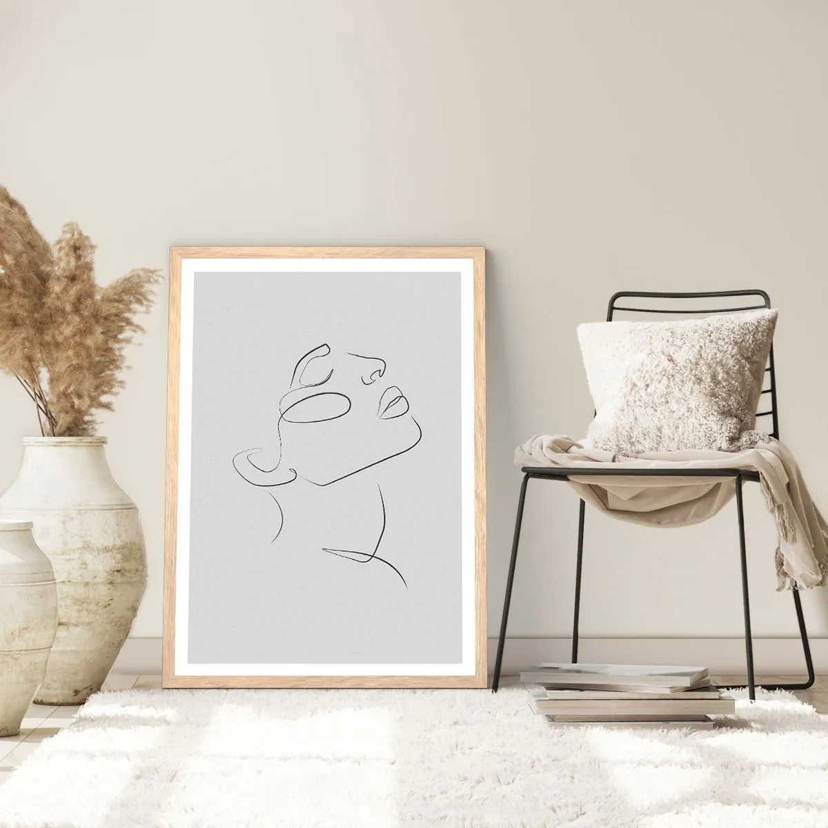 Poster in einem Rahmen aus heller Eiche - Die Drehungen und Wendungen der Träume - 50x70 cm