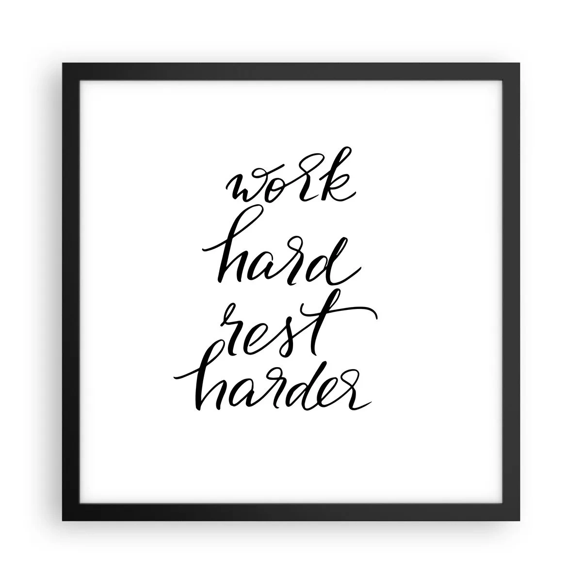 Poster in einem schwarzem Rahmen - Lebensbalance - 40x40 cm