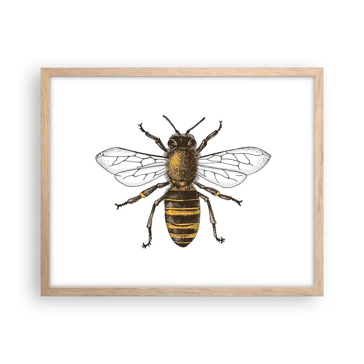 Poster in einem Rahmen aus heller Eiche - Schön und gut - 50x40 cm