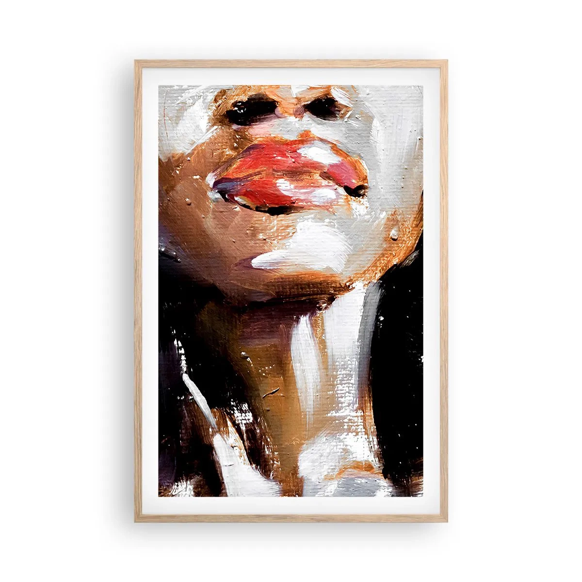 Poster in einem Rahmen aus heller Eiche - Stolz ohne Vorurteile - 61x91 cm