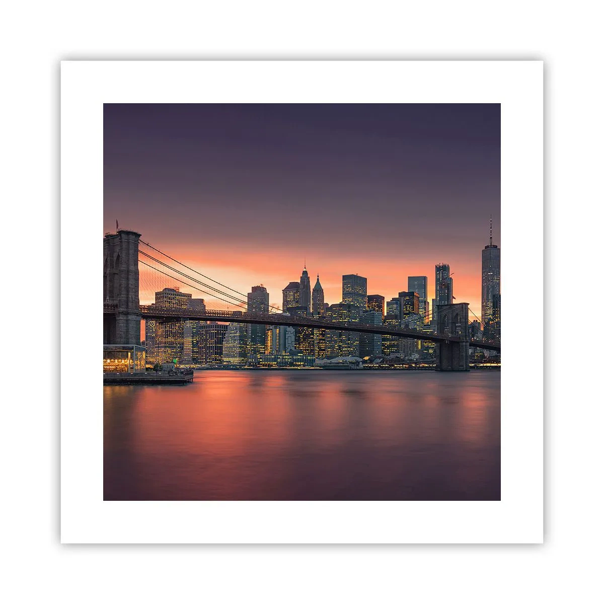 Poster - Eingetaucht in lila Stille - 40x40 cm