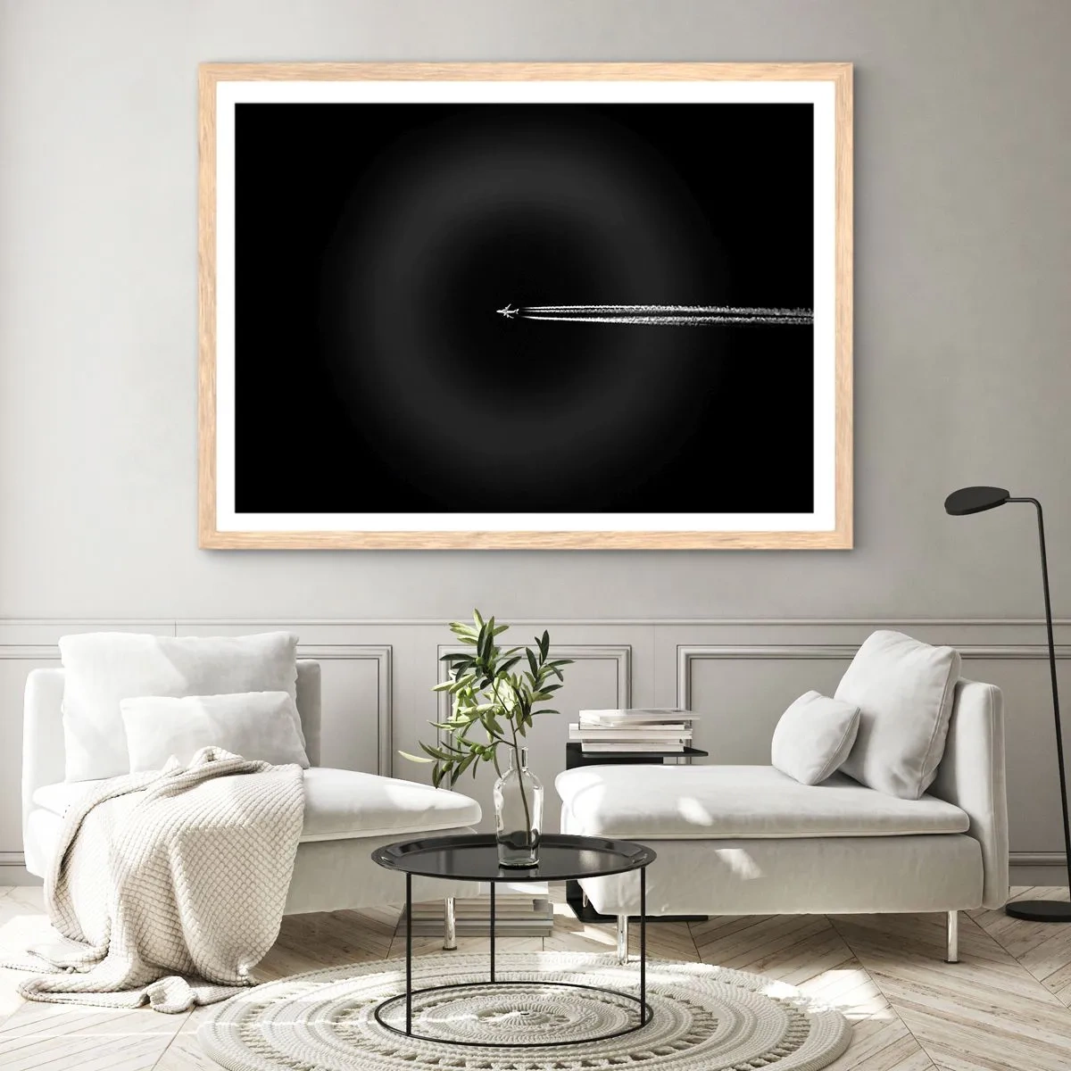 Poster in einem Rahmen aus heller Eiche - In eine andere Dimension - 40x30 cm