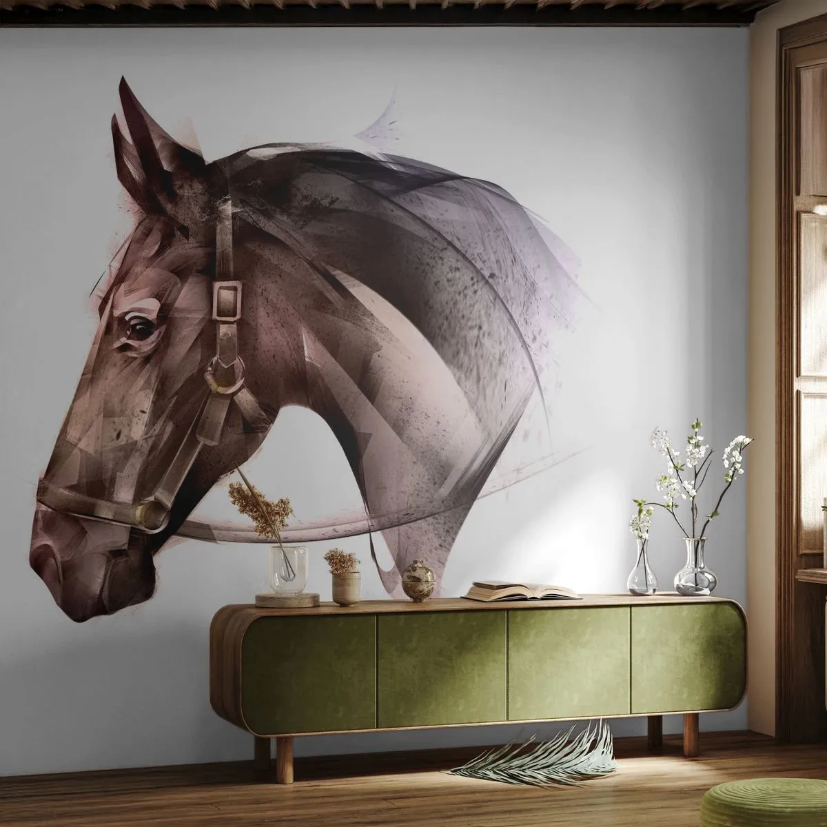Fototapete Standard Eco - Was für eine Gnade - Tiere, Pferdekopf, Pferd - 450x315 cm