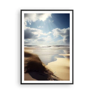 Poster in einem schwarzem Rahmen - Strand, wilder Strand - 70x100 cm