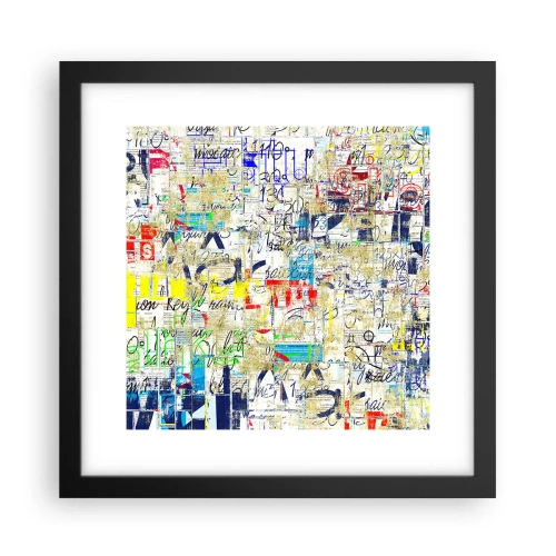 Poster in einem schwarzem Rahmen - Es freut einfach die Augen - 30x30 cm