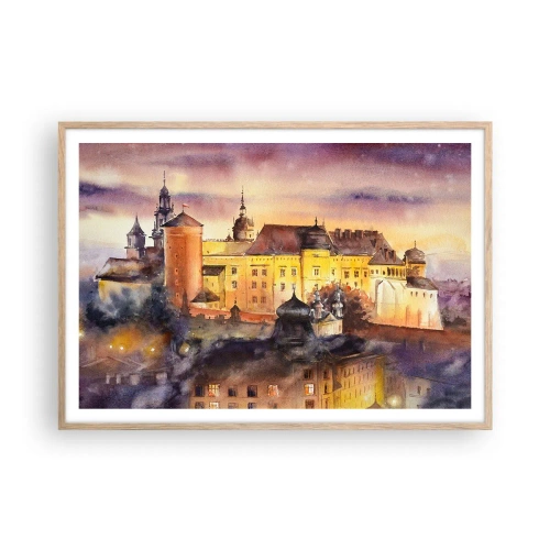 Poster in einem Rahmen aus heller Eiche - Geschichte und Märchen - 100x70 cm