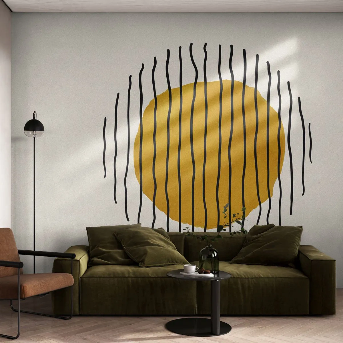 Selbstklebende Fototapete Deluxe Sticker - Abstraktion, die vor Hitze zittert - Abstraktion, Stück, Minimalismus - 500x350 cm
