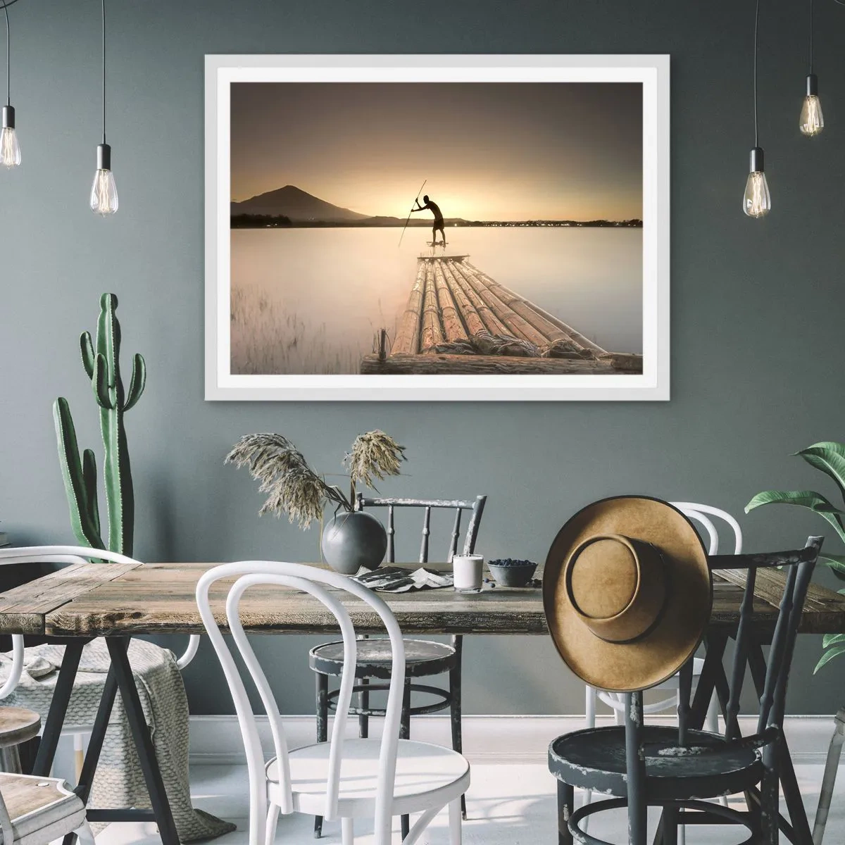 Poster in einem weißen Rahmen - Vor dem schlafen gehen - 70x50 cm