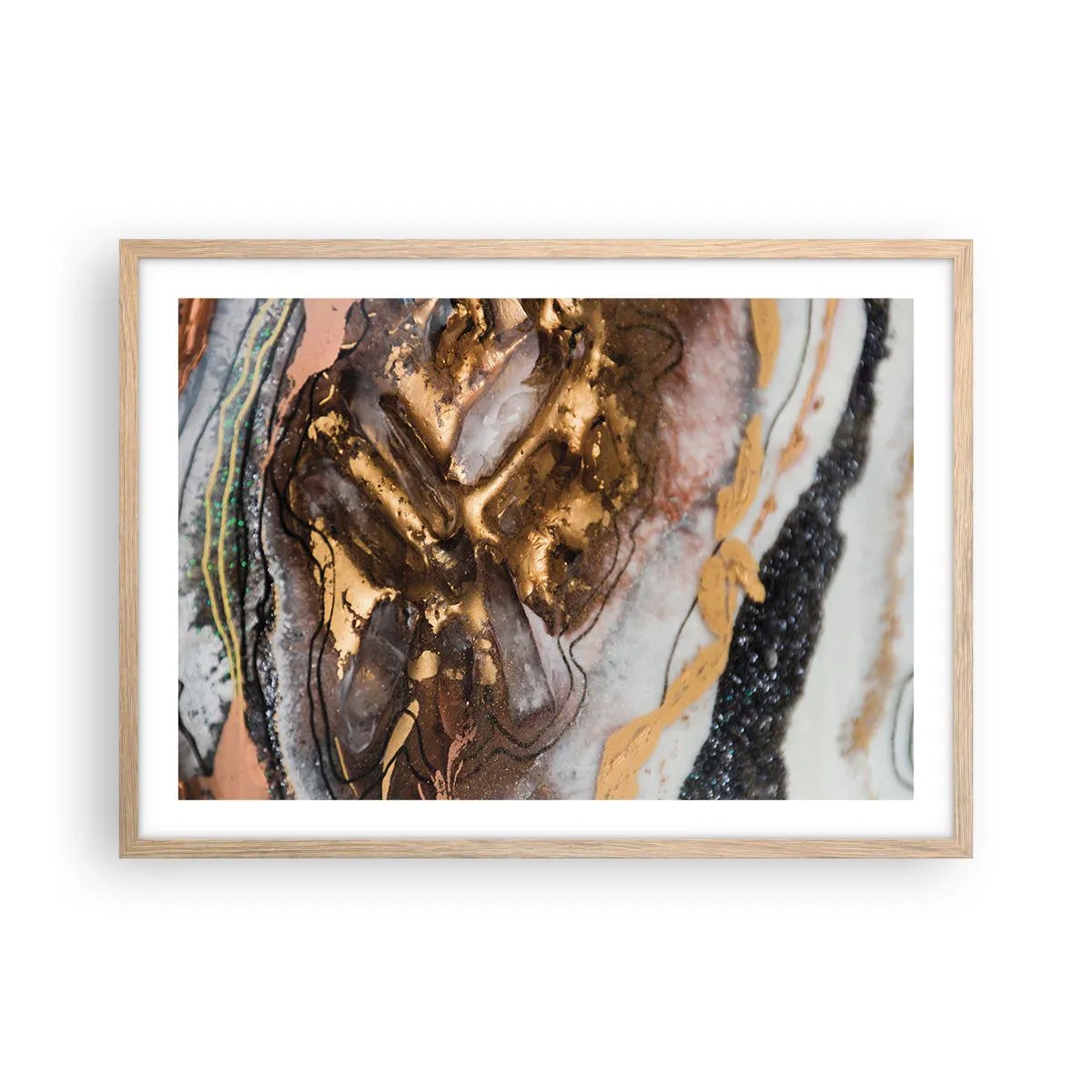 Poster in einem Rahmen aus heller Eiche - Das Element der Erde - 70x50 cm