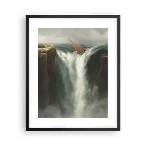 Poster in einem schwarzem Rahmen - Warnung des Lebens - 40x50 cm