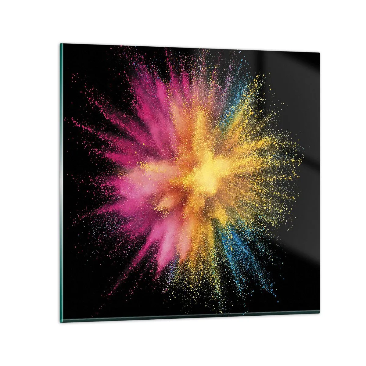 Glasbild - Bild auf glas - Die Geburt der Farben - 30x30 cm