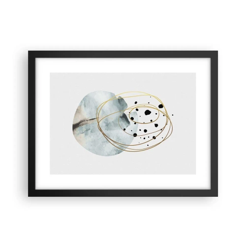 Poster in einem schwarzem Rahmen - Vom Weltraum umarmt - 40x30 cm