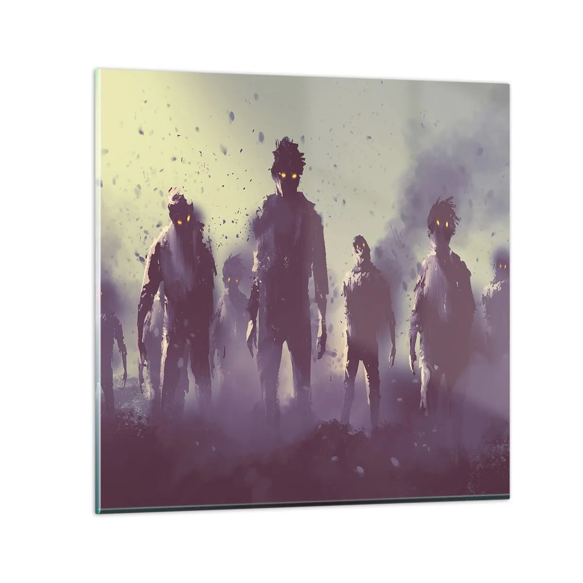 Glasbild - Bild auf glas - Vorsichtig sein! Sie kommen - 50x50 cm