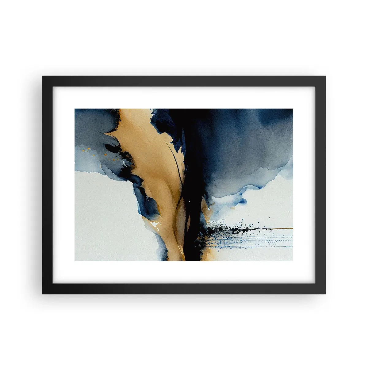 Poster in einem schwarzem Rahmen - Hinter dem Vorhang - 40x30 cm