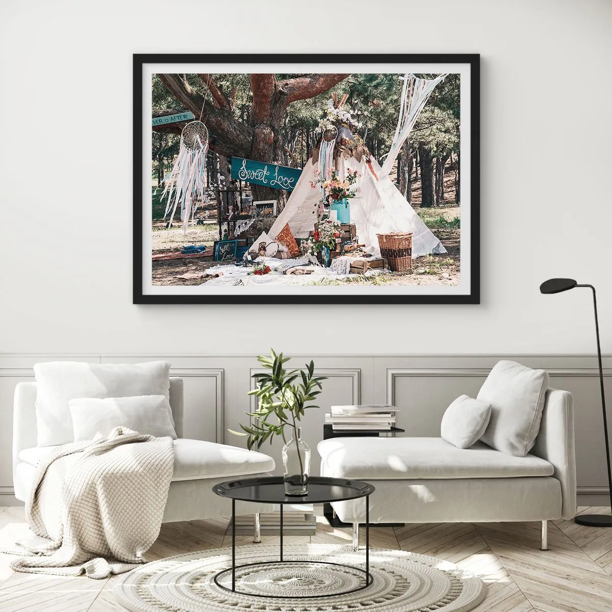 Poster in einem schwarzem Rahmen - Liebe machen ... - 50x40 cm