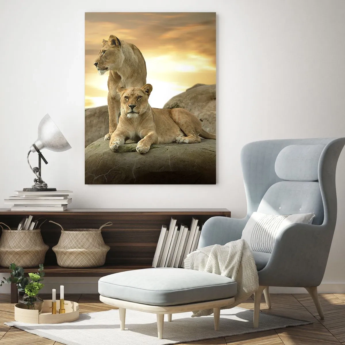 Glasbild - Bild auf glas - Königliche Majestät - 50x70cm - Königliche Majestät - Moderne Wanddekoration für Wohnzimmer und Schlafzimmer ARTTOR