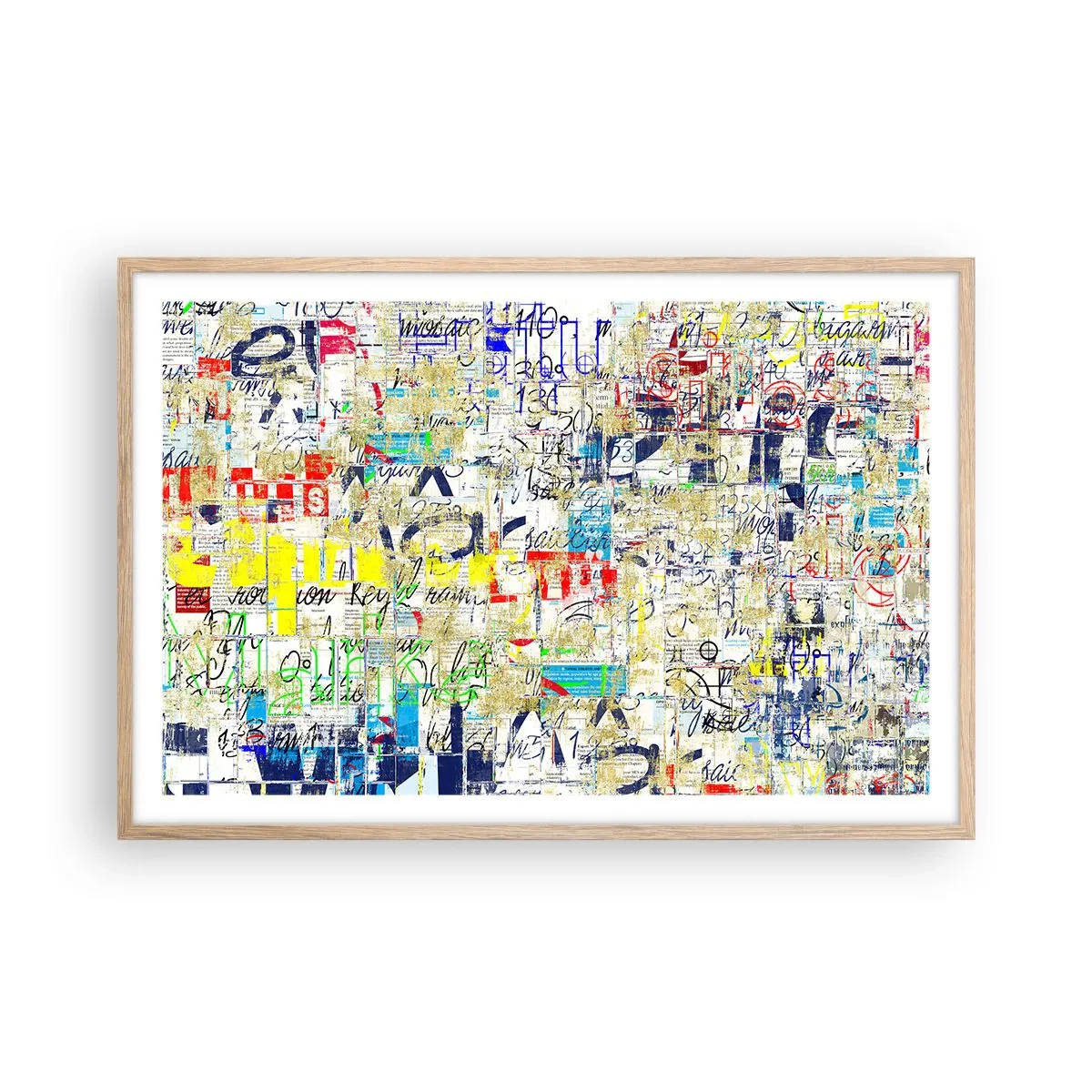 Poster in einem Rahmen aus heller Eiche - Es freut einfach die Augen - 91x61 cm