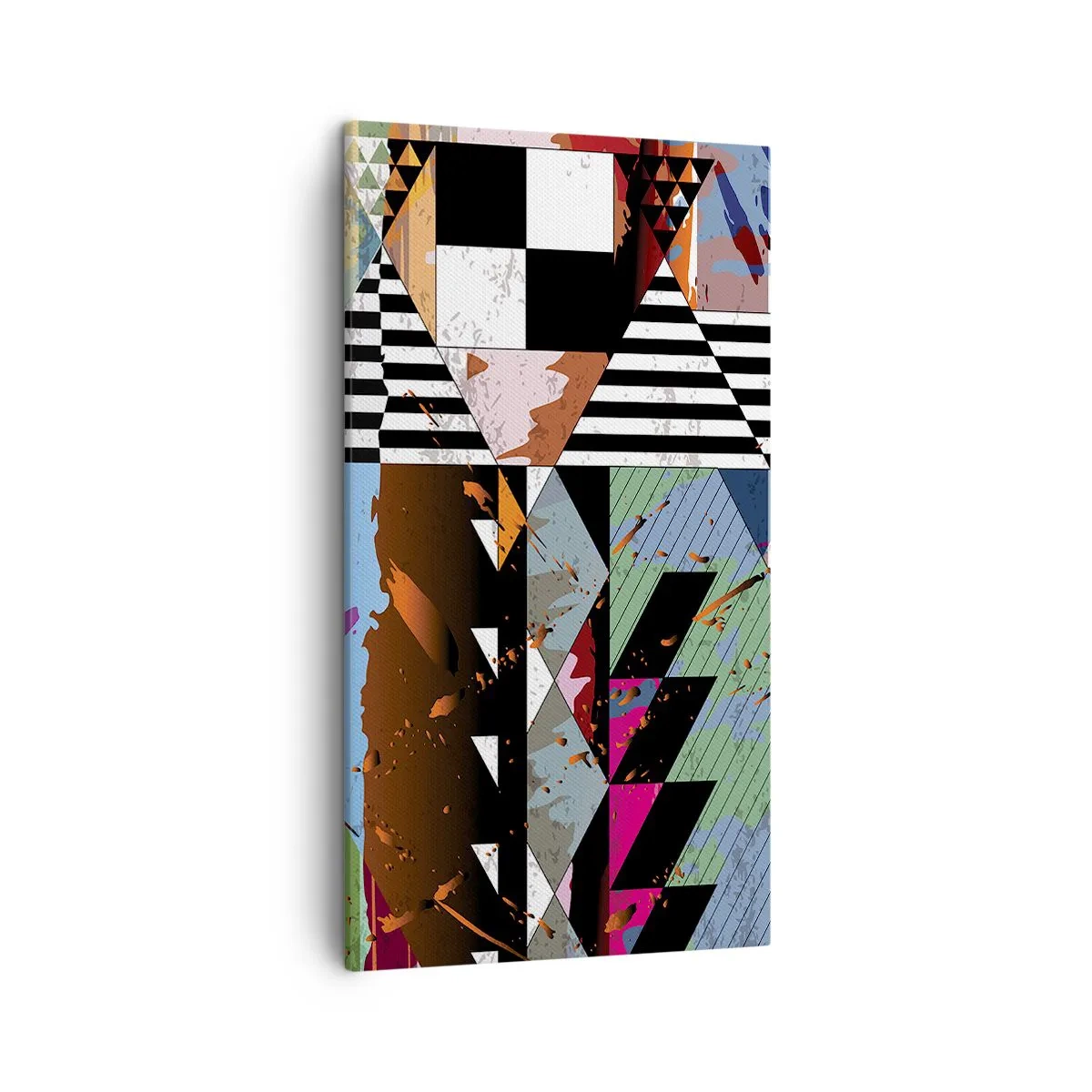 Bild auf Leinwand - Leinwandbild - Geometrisch und organisch - 45x80 cm
