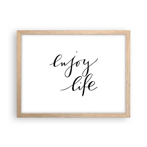 Poster in einem Rahmen aus heller Eiche - Nichts hinzufügen… - 40x30 cm