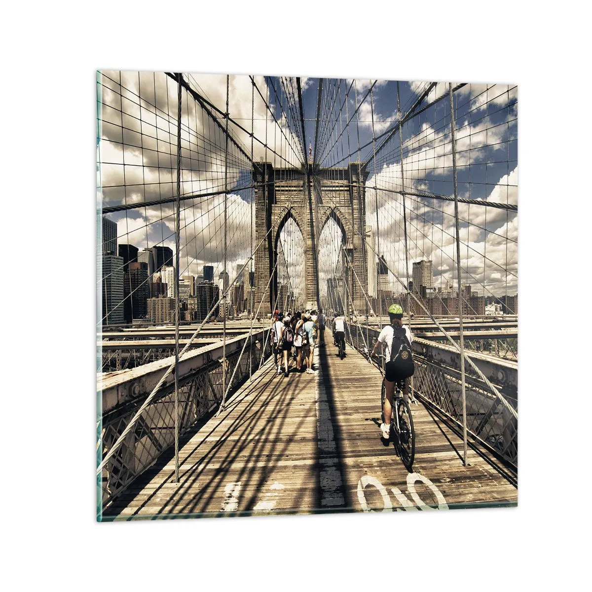 Glasbild - Bild auf glas - Direkt ins Herz der Stadt - 50x50 cm