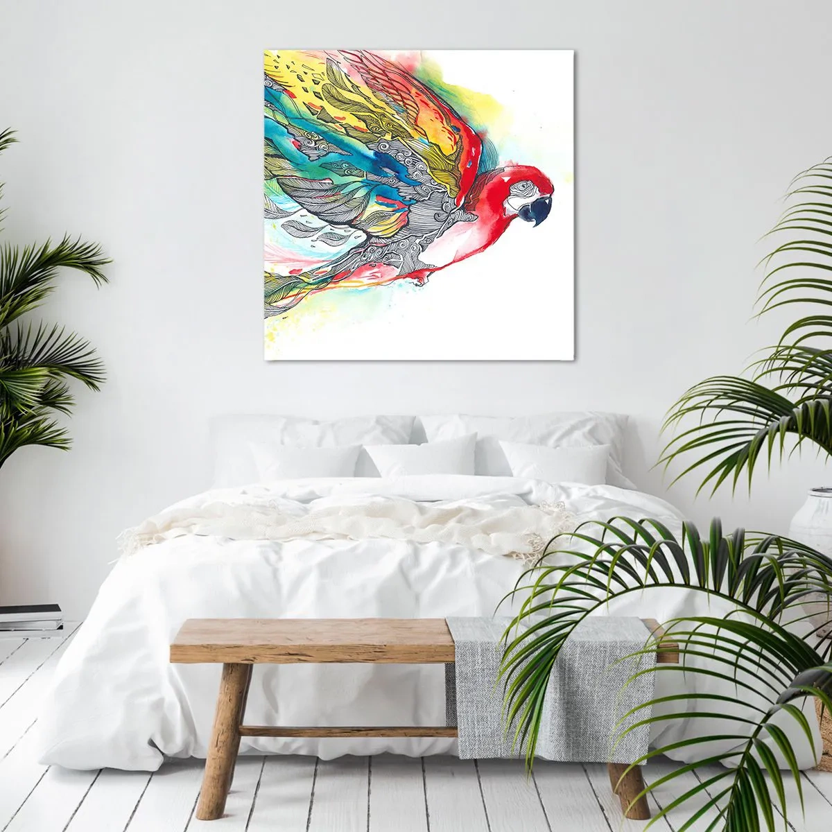 Bild auf Leinwand - Leinwandbild - Leben Sie bunt - 50x50 cm
