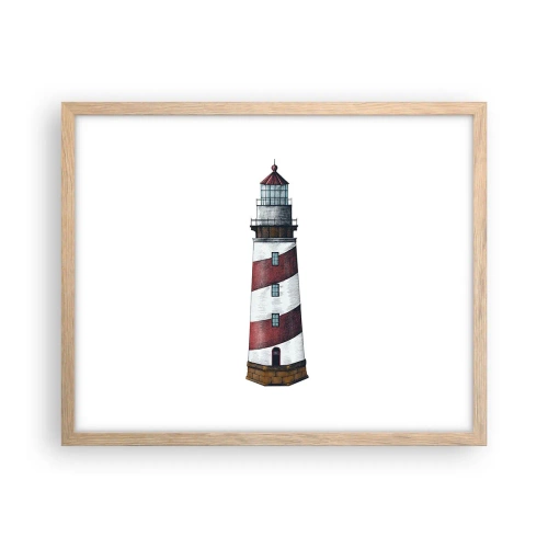 Poster in einem Rahmen aus heller Eiche - Immer auf der Hut - 50x40 cm