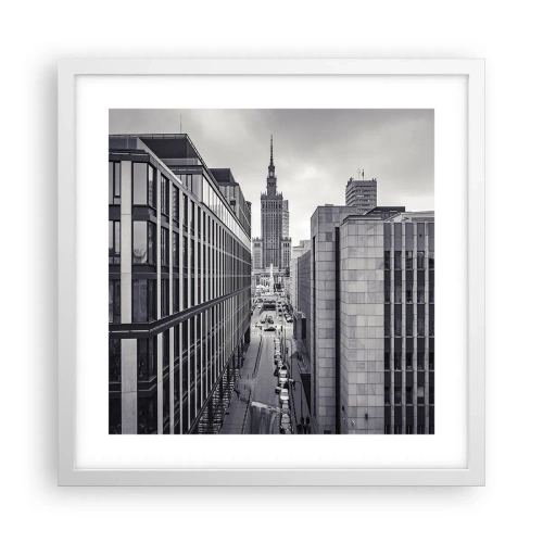 Poster in einem weißen Rahmen - Warschauer Tal - 40x40 cm