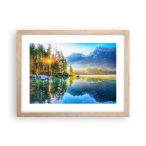 Poster in einem Rahmen aus heller Eiche - Majestät und Süße - 40x30 cm