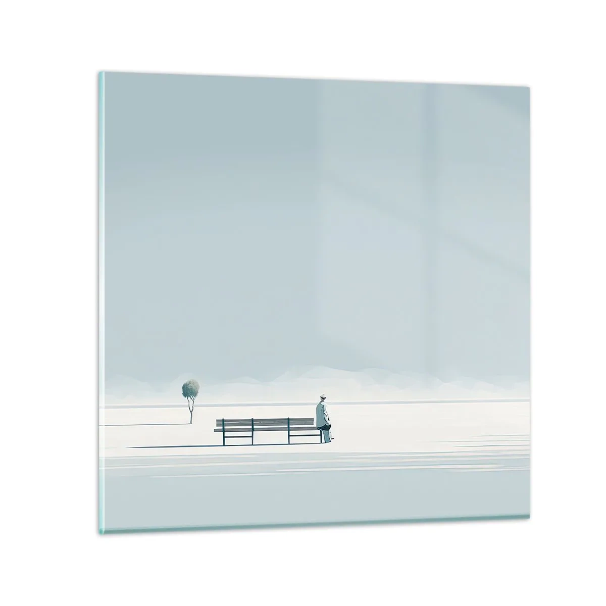 Glasbild - Bild auf glas - Ja, ich warte. - 50x50 cm