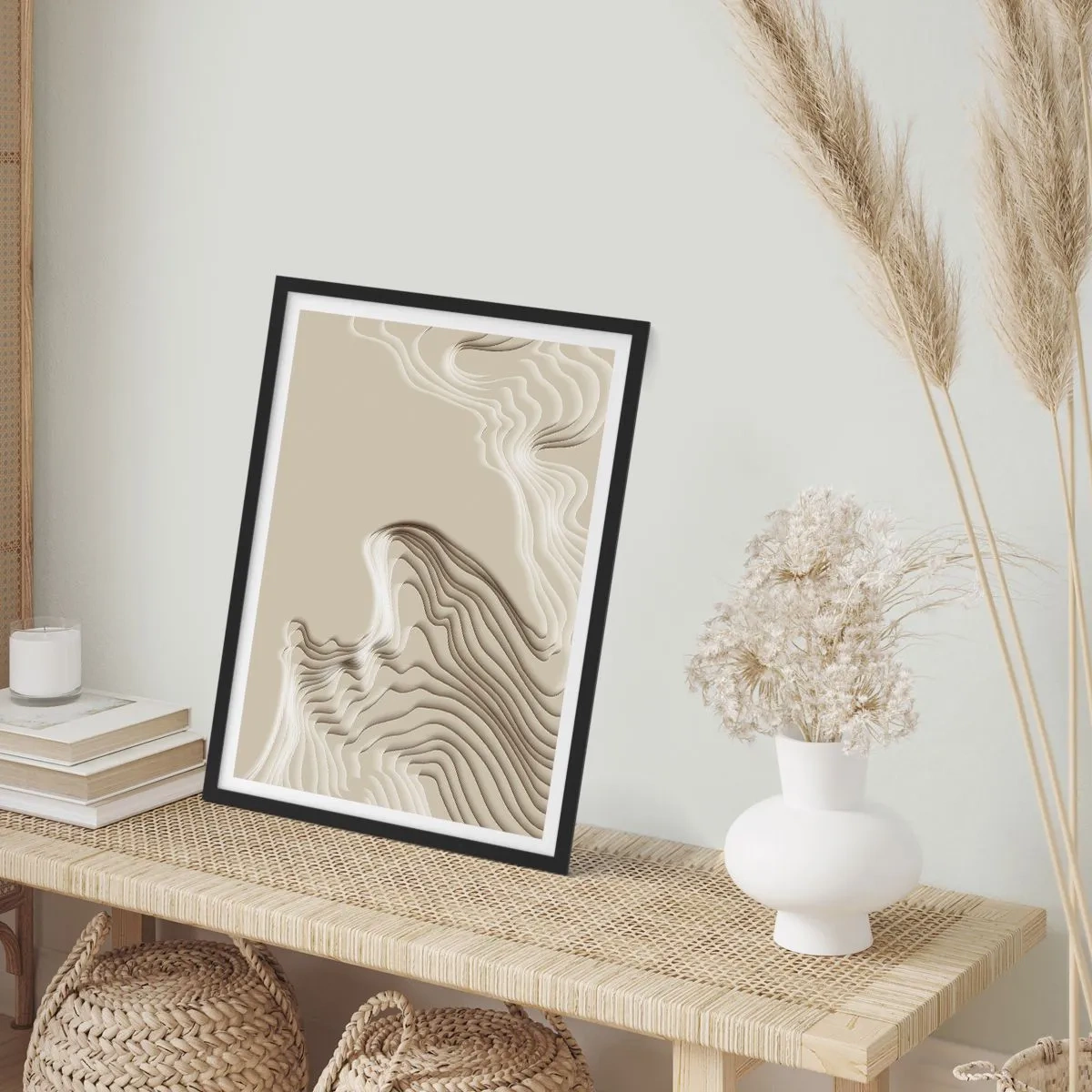 Poster in einem schwarzem Rahmen - Topographie der Kunst - 70x100 cm