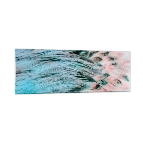Glasbild - Bild auf glas - Saphirrosa Daunen - 90x30 cm