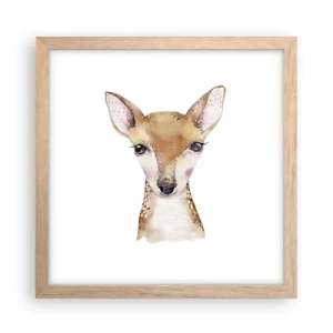 Poster in einem Rahmen aus heller Eiche - Die Natur der Unschuld - 30x30 cm