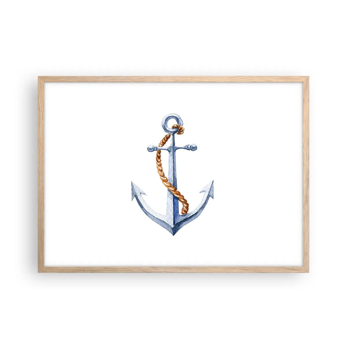 Poster in einem Rahmen aus heller Eiche - Ahoi Abenteuer! - 70x50 cm