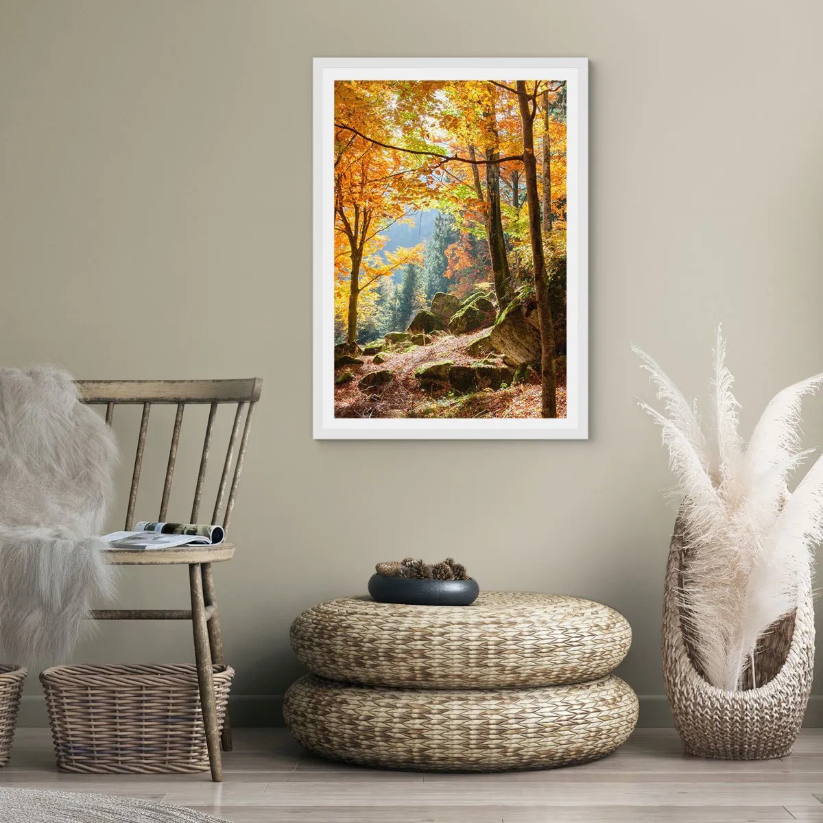 Poster in einem weißen Rahmen - Zeit zum Entspannen - 50x70 cm